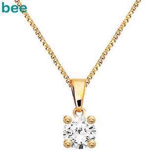 Bee Jewelry Solitaire 0,10 ct I-P1 9 karat vedhæng blank, model 60985_B10